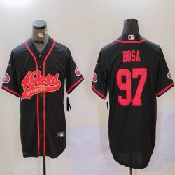 Nike San Francisco 49ers #97 Nick Bosa black Mexico baseball jerseys Joint name-BD