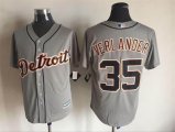 Detroit Tigers Justin Verlander 35 gray majestic mlb baseball jerseys