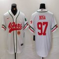 Nike San Francisco 49ers #97 Nick Bosa white baseball jerseys Joint name-BD 02