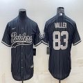 Nike Oakland Raiders #83 Darren Waller black baseball jerseys Joint name-BD 01