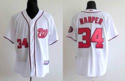 Washington Nationals 34 Harper Dark white MLB Jerseys