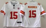 Youth Kansas City 15# Patrick Mahomes white Nike Vapor F.U.S.E. Limited Jersey