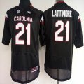 Womens South Carolina Gamecock #21 Marcus Lattimore black college football jerseys