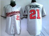 Minnesota Twins 21 Young Grey mlb jersey