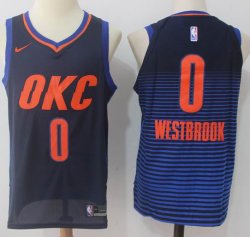 Nike Oklahoma City Thunder #0 Russell Westbrook blue fashion nba jersey