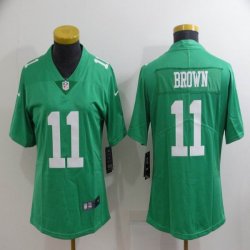 Women Philadelphia Eagles #11 Carson A.J. Brown light green Color Rush Limited Jersey-BD