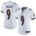 women Baltimore Ravens #9 Tucker Nike white Color Rush Limited Jersey