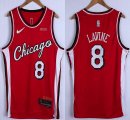 Nike Chicago Bulls #8 Zach Lavine red nba basketball jerseys 75th-XD