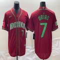 2023 World Cup Mexico #7 Julio Urias red majestic baseball jerseys 59