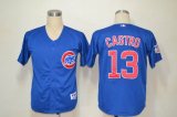 MLB Chicago Cubs CASTRO 13 throwback blue jersey