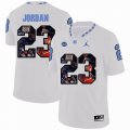 North Carolina Tar Heels Michael Jordan #23 white Printing fashion version college football jersey