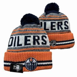 2024 Edmonton Oilers orange blue white NHL Sports Cuffed Knit Hats