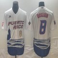 Puerto Rico #9 Baseball #8 Rosario White 2023 World Baseball Classic Replica Player Jersey 04