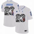 North Carolina Tar Heels Michael Jordan #23 white Printing fashion version college football jersey-1