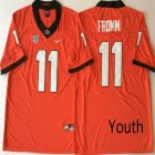 Youth Georgia Bulldogs 11 Jake Fromm red College Football Color Rush Limited Jersey