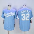 Mitchell And Ness Dodgers #32 Sandy Koufax Light Blue Throwback Stitched Baseball Jersey