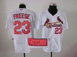 St Louis Cardinals FREESE 23# white mlb signature jersey