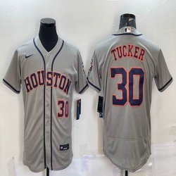 Nike Houston Astros #30 Kyle Tucker gray Flexbase Authentic Collection Jersey