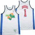 Space Jam #1 Bugs white Movie Basketball Jersey -SG