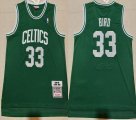 Boston Celtics #33 Larry Bird green throwback nba jersey-XD