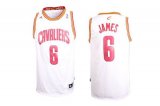 Cleveland Cavaliers #6 LeBron James white Revolution 30 Stitched NBA Jersey