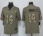 Nike Minnesota Vikings 14 Dlggs Olive Camo Carson 2017 Salute to Service Limited Jersey