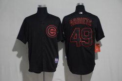 2017 Chicago Cubs #49 Jake Arrieta black baseball jersey