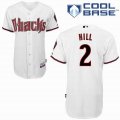 Arizona Diamondback 2 Aaron Hill White baseball jerseys