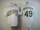 Oakland Athletics ANDERSON 49 White mlb jersey