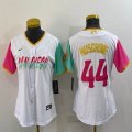 Women Nike San Diego Padres #44 Joe Musgrove white majestic baseball jerseys city version -BD