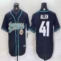 Jacksonville Jaguars #41 Josh Allen black baseball jerseys Joint name-BD 02