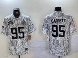 Cleveland Browns 95# Myles Garrett Nike Arctic Camo 2024 Salute to Service Limited Jersey