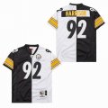 Pittsburgh Steelers James Harrison #92 white black splits throwback nfl Jersey-SG