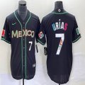 2023 World Cup Mexico #7 Julio Urias black majestic baseball jerseys 180