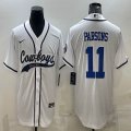 Nike Dallas Cowboys #11 Micah Parsons white baseball jerseys Joint name-BD