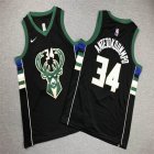 Youth Nike Milwaukee Bucks 34# Giannis Antetokounmpo black nba basketball Jersey