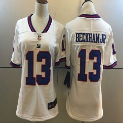 Women New York Giants #13 Odell Beckham Jr Nike White Color Rush Limited Jersey