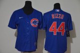 Women Chicago Cubs Anthony Rizzo 44# blue nike majestic baseball Jerseys