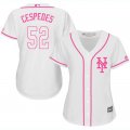 2017 Women New York Mets #52 Yoenis Cespedes white majestic mlb jersey