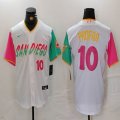 Nike San Diego Padres #10 Jurickson Profar white red green majestic mlb Jerseys city version 02