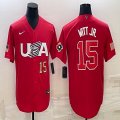 2023 World Cup #15 Bobby Witt Jr. red USA majestic baseball jerseys 04