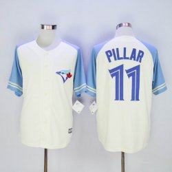 Toronto Blue Jays #11 Kevin Pillar white skyblue mlb baseball jersey