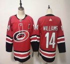 Adidas Carolina Hurricanes #14 Justin Williams red NHL hockey jerseys