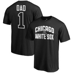 Men\'s Chicago White Sox Fanatics Branded Black 2018 Father\'s Day Number 1 Dad T-Shirt