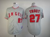 Los Angeles Angels #27 Mike Trout Gray mlb jersey