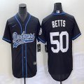 Nike Los Angeles Dodgers #50 Mookie Betts black majestic baseball Jerseys Joint name -BD