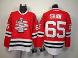 Reebok Chicago Blackhawks 65 SHAW red 2013 NHL Stanley Cup Final Champions Silver