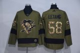 Adidas Pittsburgh Penguins #58 Kris Letang green NHL Jerseys