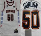 Nike Denver Nuggets #50 Aaron Gordon white nba basketball jerseys-XD