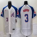 Nike Atlanta Braves #3 Dale Murphy white blue Flexbase Authentic Collection Jersey-BD 03